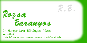 rozsa baranyos business card
